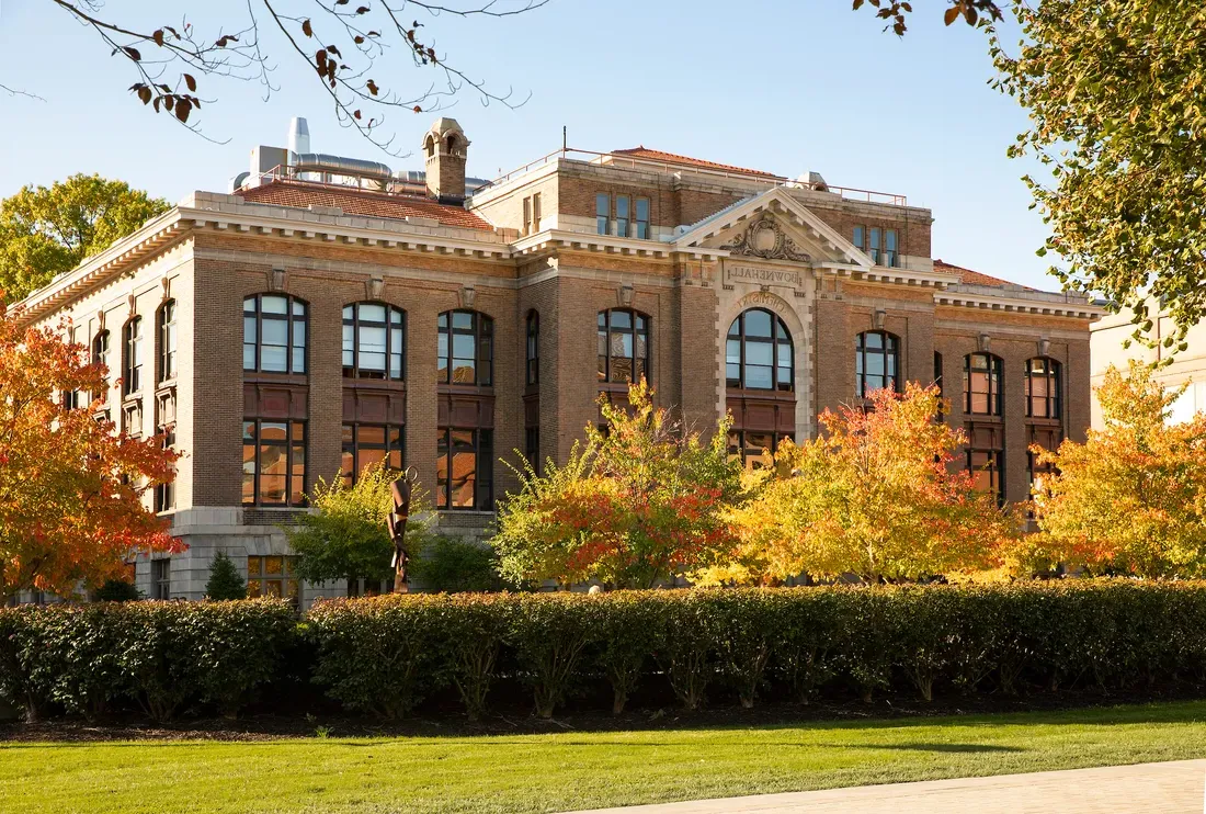 Bowne Hall during the fall.